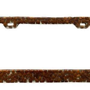 Artisanal Coffee Bean Car Resin License Plate - Handcrafted Unique Car Decor, Epoxy resin, License Plate Frame, License Plate Holder