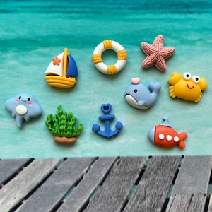 Sea, Ocean thematic set silicone mold, Modeling tool for jewelry, Crafting, Resin Art, Soap, Magnet, Badges, Polymer, Plaster, Clay