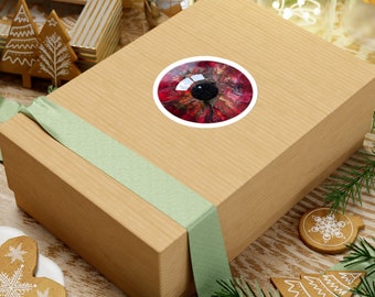 Captivating Realistic Red Eye Stickers - Add a Bold Gaze to Your Creations, Kiss-Cut Stickers