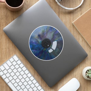 Sapphire Vision realistische blauwe oogstickers - Geef uw creaties een betoverende diepte, Kiss-Cut Stickers, Bombastisch zijoog, Blauwe ogen