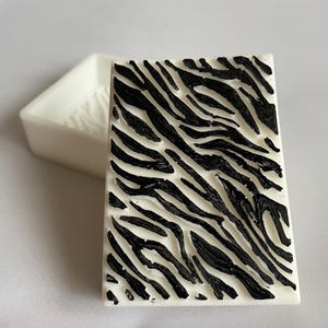 Zebra Pattern Mold, Soap Mold, Craft mold, Safari Theme Mold, African Mold, Animal Print Mold, Supplies, Soap Lotion Bar Making Tool