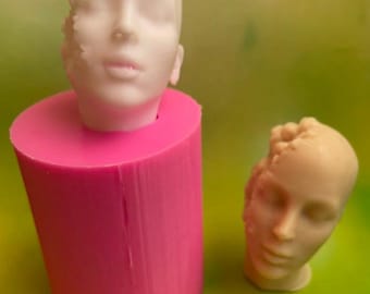Abstract female face silicone mold for candle, soap, resin, clay, human head, body, keychain, Epoxy Plaster Mold Gifts Craft Home Deco