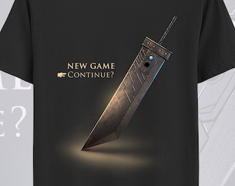 Cloud Strife sword - Final fantasy t-shirt VII - FFVII remake - FF7 PS1 retro gamer