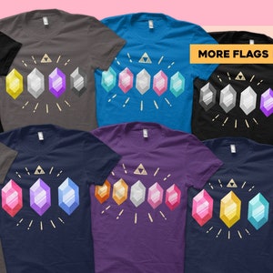 Pride Flags Zelda LGBTQ t-shirt - Custom Flag - Gay - Lesbian - Trans - Bisexual  - Pansexual - Asexual - Non-binary - Genderqueer - Aro