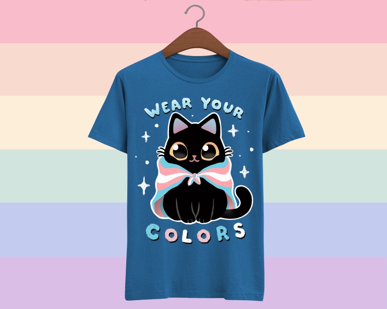 Pride Flags Cat LGBTQ t-shirt Custom Flag Gay Lesbian | Etsy