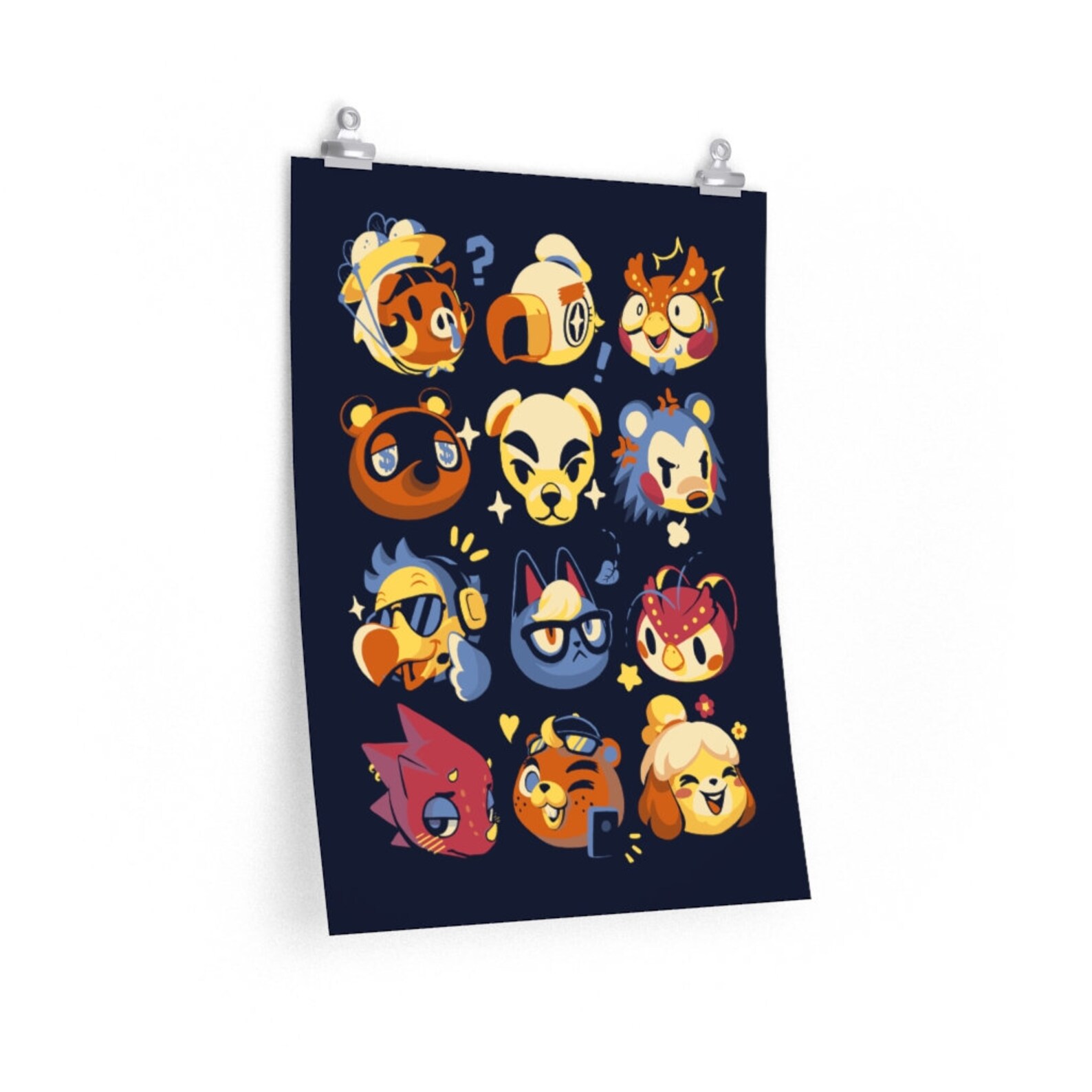 Villagers Animal Crossing Poster Acnh Art Print Tom Nook Etsy