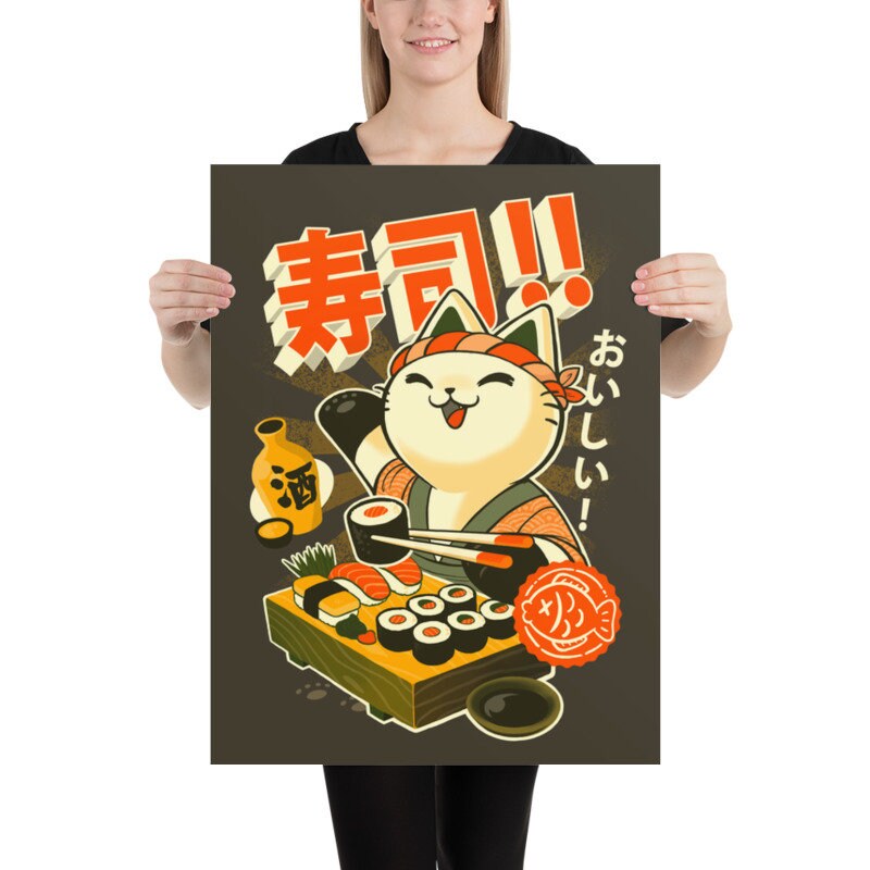 Sushis, râmen, wagashi « Oishiiii ! » - Carte postale du Japon