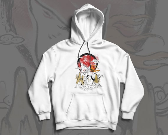 Okami Sweater or Hoodie - Amaterasu Sweatshirt - Traditional
