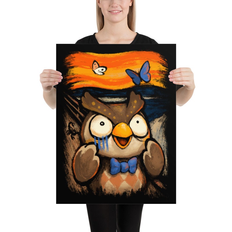 Blathers Poster Animal Crossing Art Print Artistic Island | Etsy