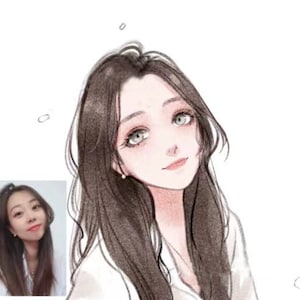 Custom Profile Picture/Korean Style/Avatar/Digital Photo/Cartoon Portrait/Cute/Instagram Icon/ Facebook Icon