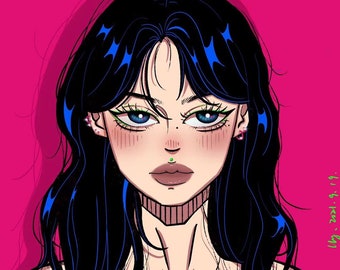 Custom Profile Picture/Korean Style/Avatar/Digital Photo/Cartoon Portrait/Cute/Instagram Icon/ Facebook Icon