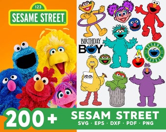 Download Sesame Street Birthday Svg Etsy
