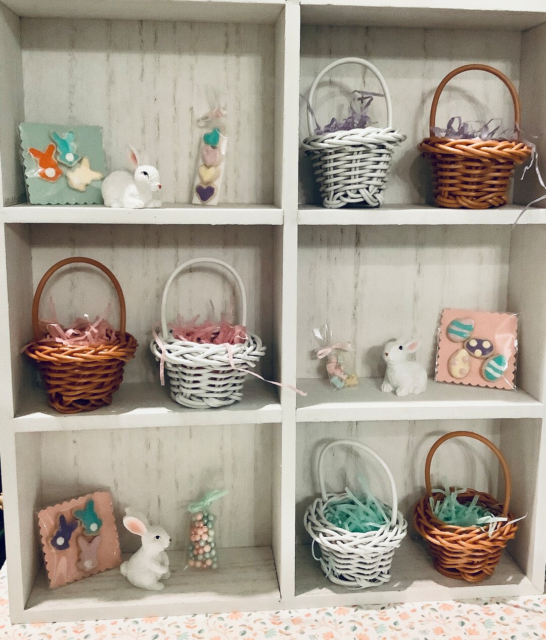 1/6 Scale Dollhouse Miniature Easter Basket - Miniature Egg Basket -10 ...