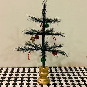 Miniature Dollhouse FEATHER TREE , Miniature  Ornaments