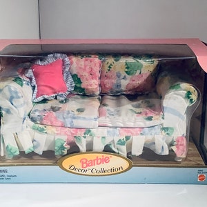 VINTAGE Barbie Decor Collection Sofa NRFB 1998 Mattel Im Original nie geoffnete Box Etsy