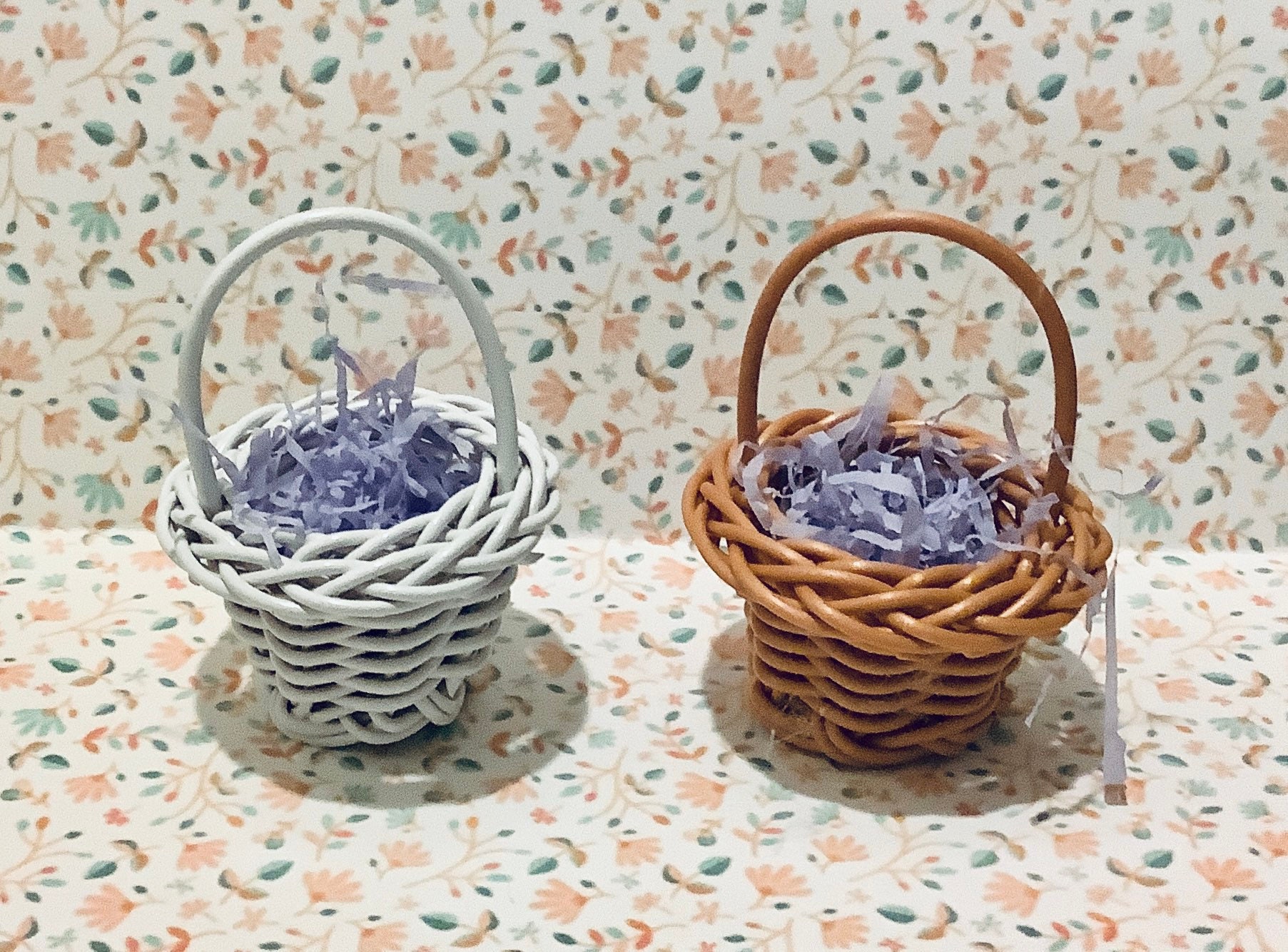 1/6 Scale Dollhouse Miniature Easter Basket - Miniature Egg Basket -10 ...