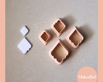 Scalloped Drop v2 Polymer Clay Cutter