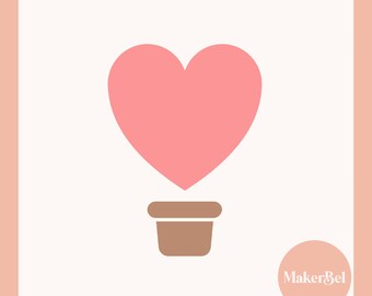 Valentine's Day Heart Air Balloon Set Polymer Clay Cutter