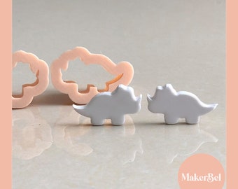 Triceratops Dinosaur Polymer Clay Cutter
