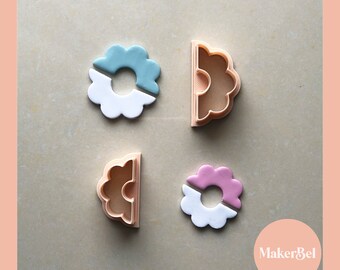Scalloped Rainbow Polymer Clay Cutter