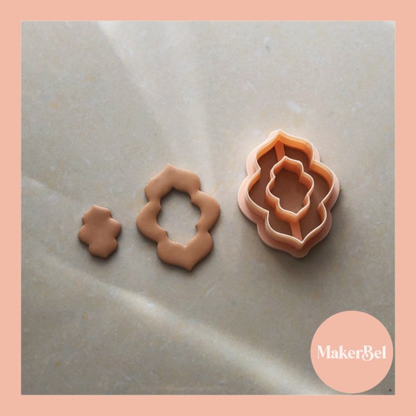 Moroccan Shape Hollow Polymer Clay Cutter