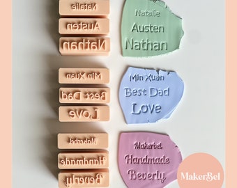 Custom Letter stamp for Clay, Cookies, Fondant, Soap and Play Dough