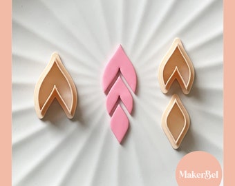 Elongated Leaf Dangle Polymer Clay Cutter