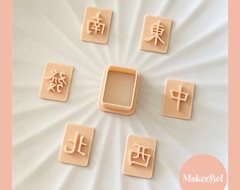 Mahjong Polymer Clay Stamp and Cutter Set