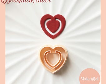 Heart Bookmark Polymer Clay Cutter