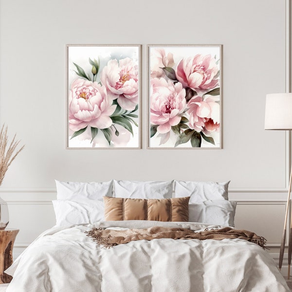 Watercolor Peony - Etsy