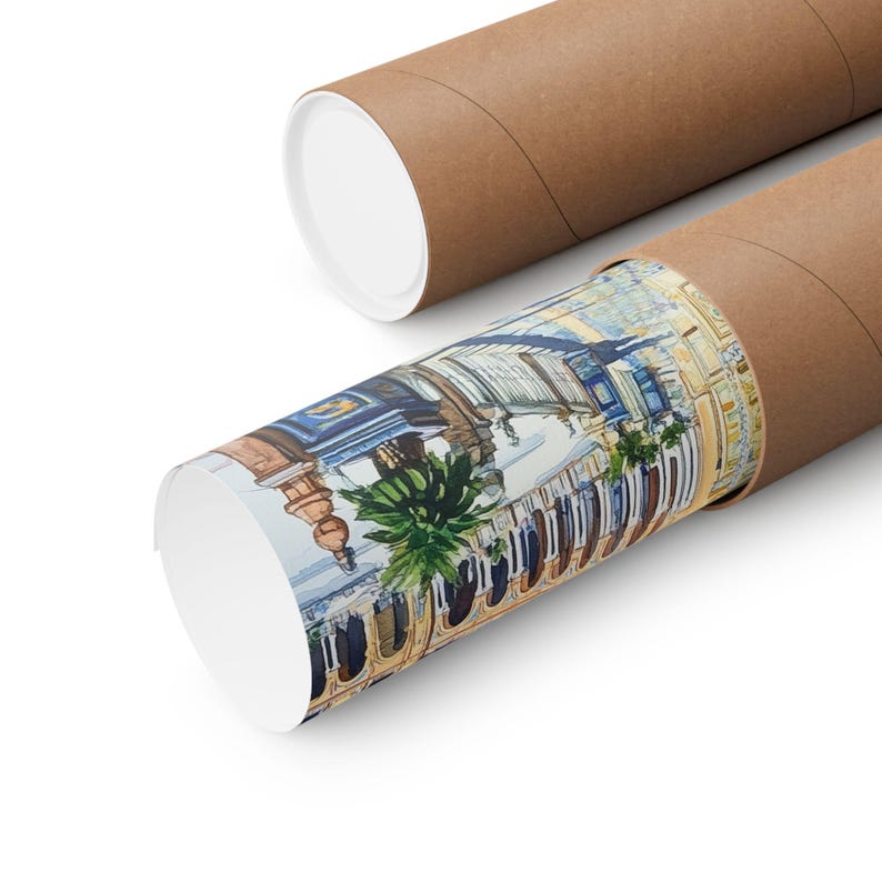 Art de Séville, aquarelle de la Plaza de Espana, art mural Espagne, paysage urbain de Séville, art espagnol, décoration espagnole, cadeau affiche de voyage en Europe image 9