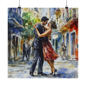 Argentina Wall Art, La Boca Art Print, Buenos Aires Print, Argentine Tango, El Caminito, Argentina Wall Decor, Latin America Travel Poster