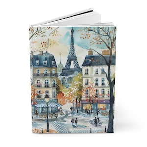 Paris Travel Journal, Eiffel Tower, France Hardcover Journal (A5), Lined Notebook for Journaling European Travel Adventures, Travel Gift