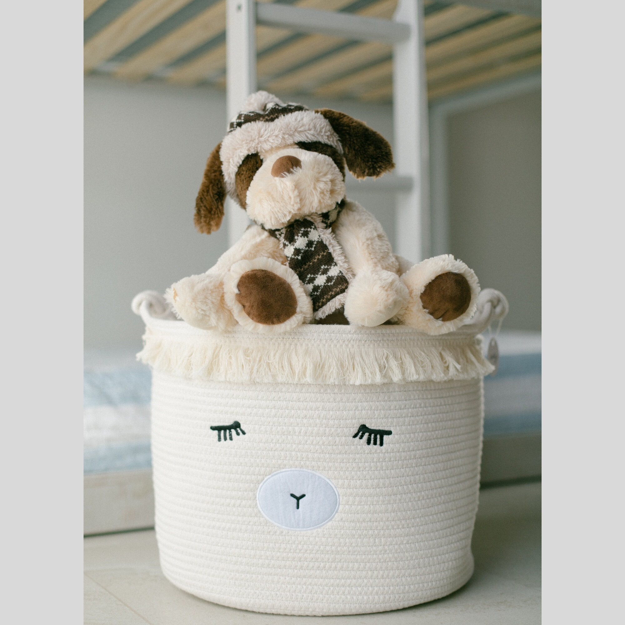 Baby Laundry Basket Nursery Toy Storage Bins Canvas - Temu