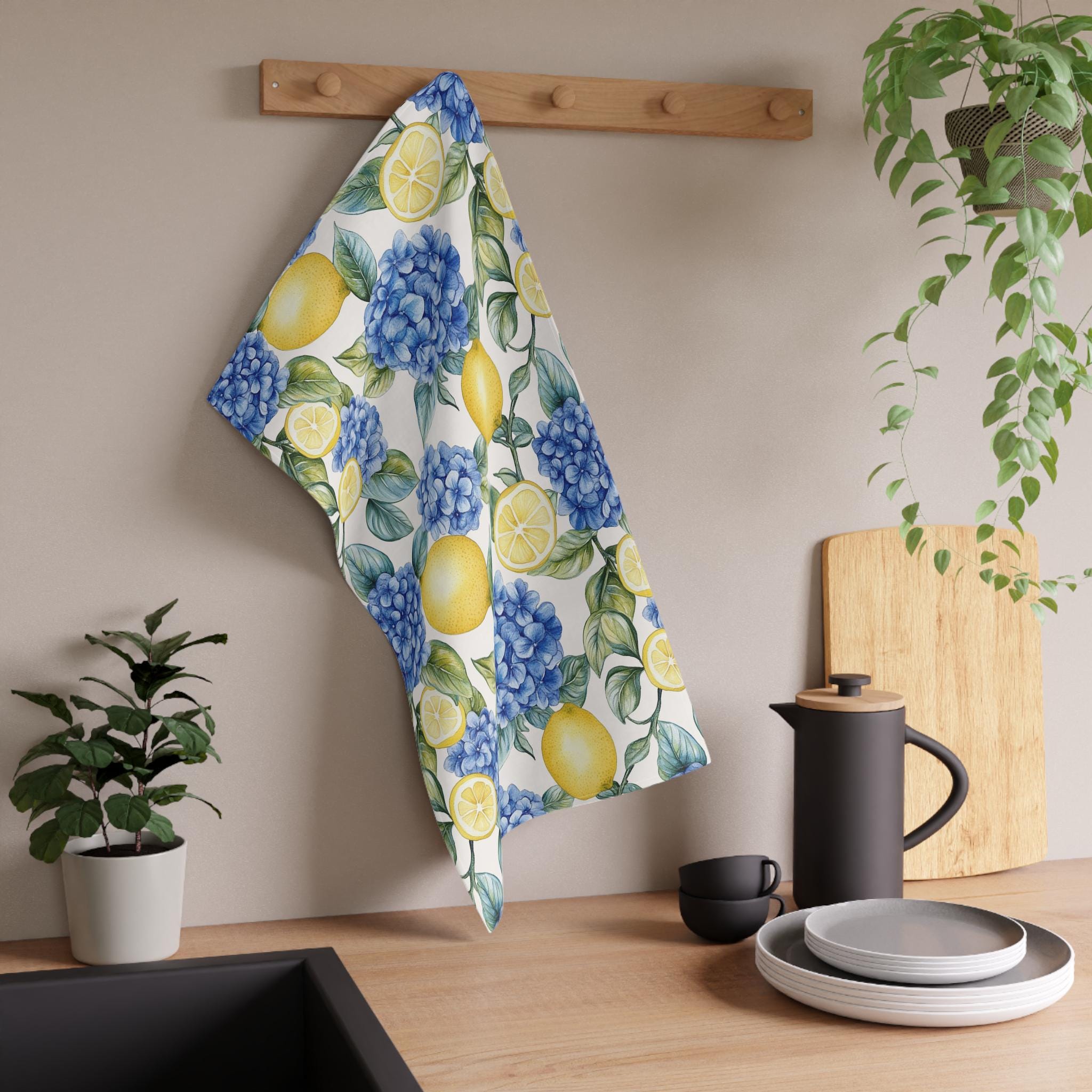 ARIKHA、Kichen-boardEggplant and Lemon Limone Planter w. lemon motif