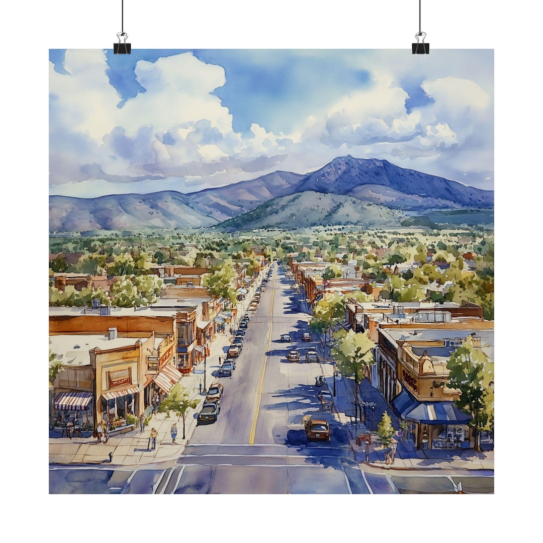 Flagstaff Print, Arizona Wall Art, Humphrey's Peak, Mountains ...