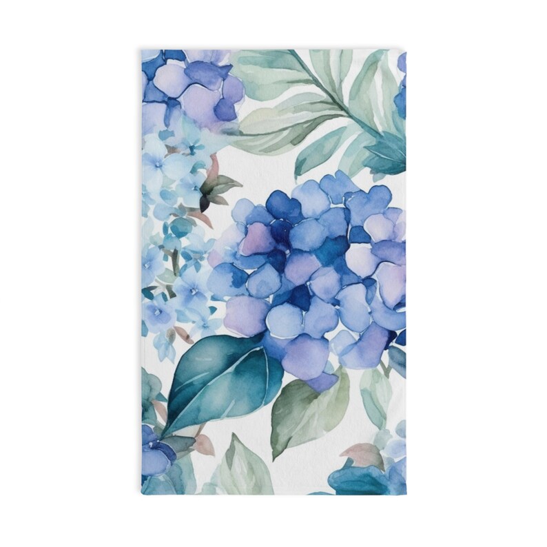 LuxiLilyDecor Hydrangea Hand Towel