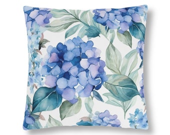 Hydrangea pillow outdoor, outdoor pillows, summer outdoor pillow, summer floral outdoor pillows, outdoor summer flower pillow, Spring Decor