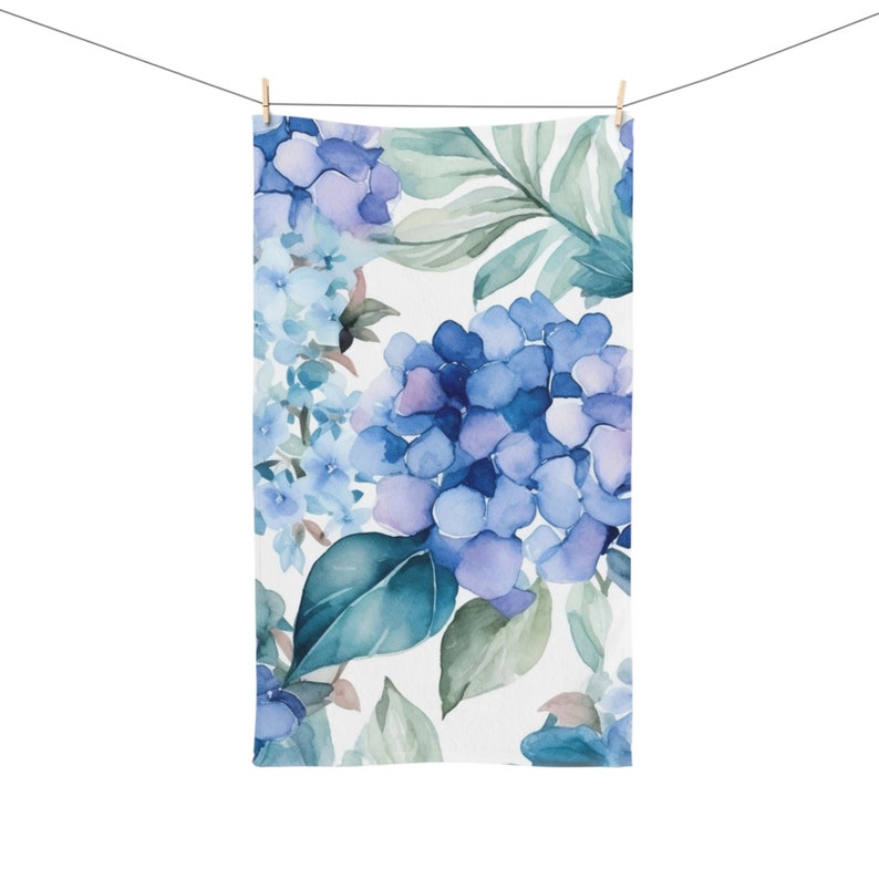 LuxiLilyDecor Hydrangea Hand Towel - Thumbnail 5