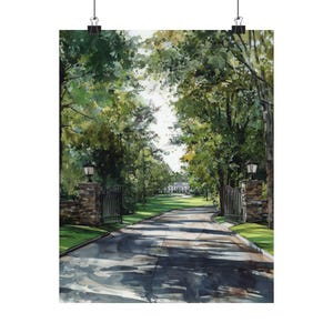 Augusta National Golf Club Art, Georgia Watercolor Painting, Masters Print, Golf Wall Art, Southern US Poster, Personalized Gift image 5