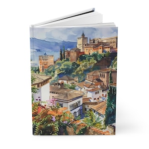 Spain Travel Journal, Andalusia Region, Granada Hardcover Journal (A5), Lined Notebook for Journaling European Travel Adventures Travel Gift