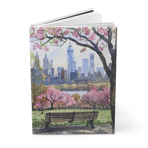 New York City Travel Journal, Central Park, USA Hardcover Journal (A5), Lined Notebook for Journaling NYC Travel Adventures, Travel Gift