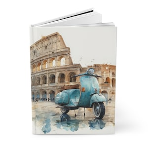 Rome Italy Travel Journal, Roman Colosseum, Italian Hardcover Journal (A5), Lined Notebook for Journaling European Adventures, Travel Gift