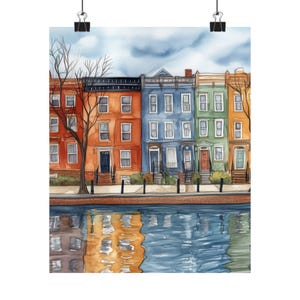 Baltimore Art, Maryland Wall Art, US City Watercolor Painting, Baltimore Cityscape Print, USA Wall Decor, Travel Poster, Travel Gift image 4