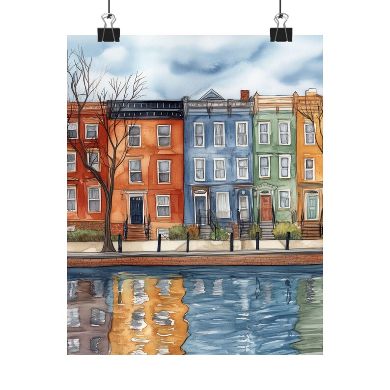 Baltimore Print, Maryland Wall Art, US City Watercolor Painting, Baltimore Cityscape, USA Wall Decor, Travel Poster, Travel Gift