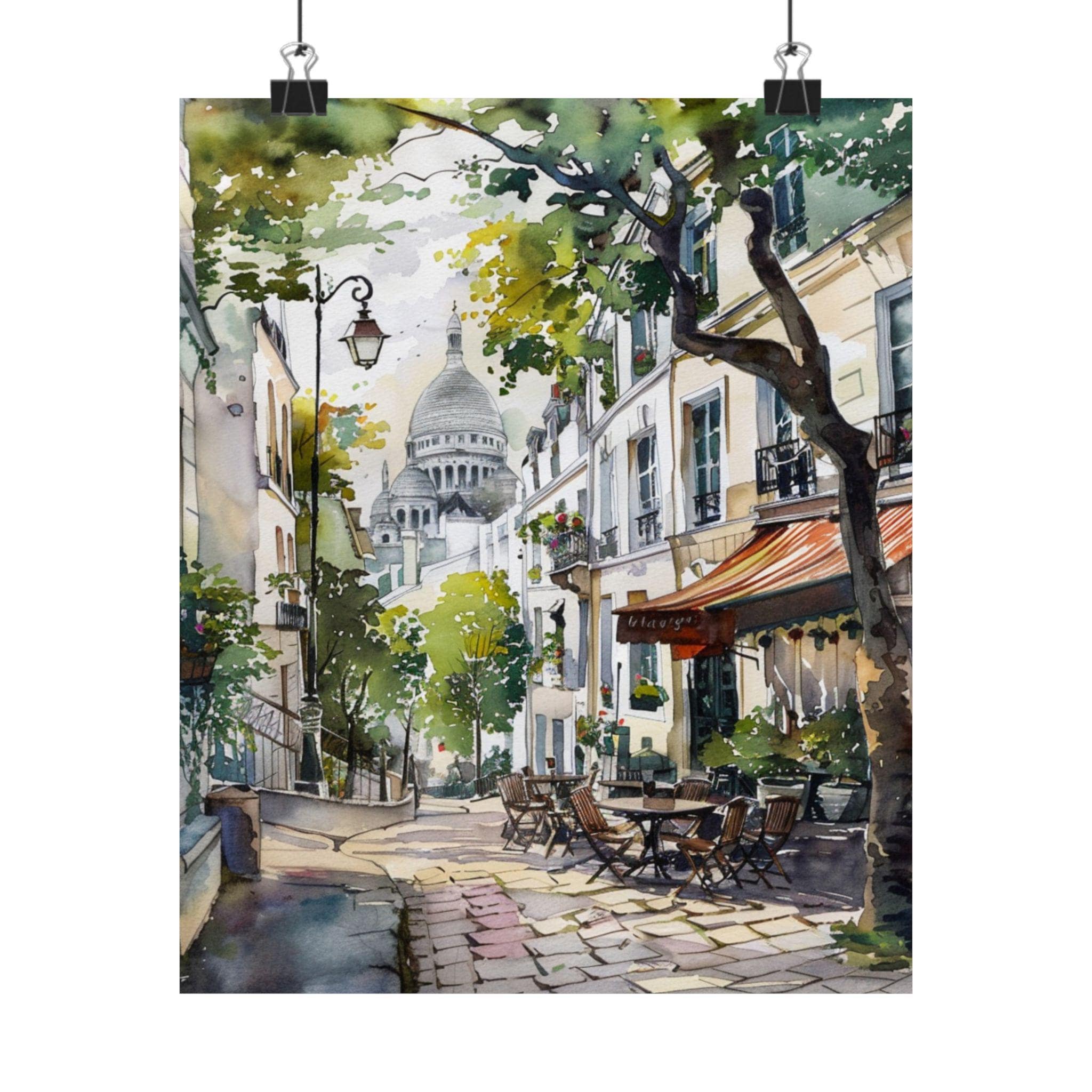 モンマルトルのパリの絵画、フランスのアートプリント、フランスの壁