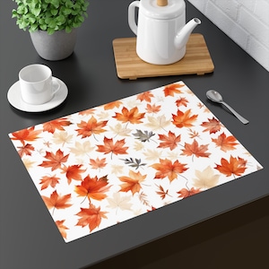 Herbst Ahornblätter Tischset, Herbst Esszimmer Tischset, Herbst Blätter Tischset, Herbst Esstisch Dekor, Herbst Küche Dekor Herbst Blätter Tischset