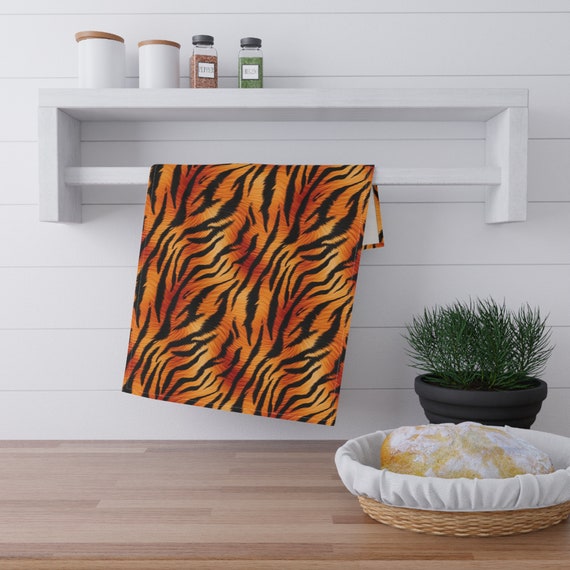 Bengal Tiger Print Kitchen Towel Animal Print Towel Bengals Fan Gift Kitchen Dish Towel Tiger Print Towel Cincinnati Football Lover Etsy