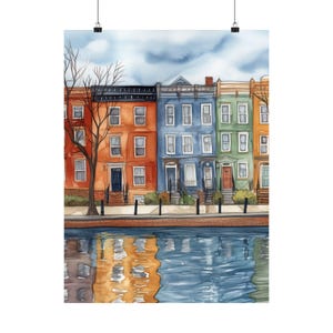 Baltimore Art, Maryland Wall Art, US City Watercolor Painting, Baltimore Cityscape Print, USA Wall Decor, Travel Poster, Travel Gift image 8