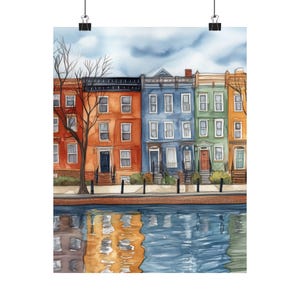 Baltimore Art, Maryland Wall Art, US City Watercolor Painting, Baltimore Cityscape Print, USA Wall Decor, Travel Poster, Travel Gift image 5